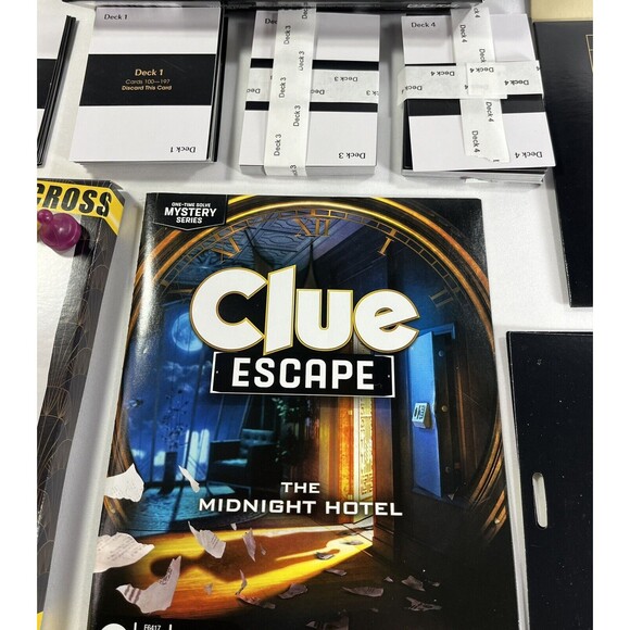 Clue Escape: The Midnight Hotel Hasbro Gaming Escape Room Board Game Complete - Picture 5 of 11